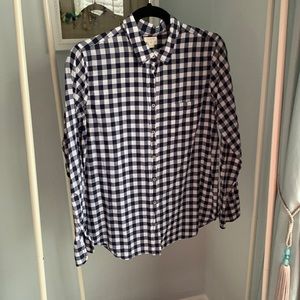 J.Crew size medium gingham button up blouse